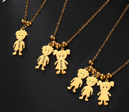 FANIM PERSONALIZED MOTHER BOY GIRL NECKLACE