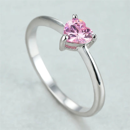 DAINTY PINK CRYSTAL STONE RING