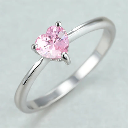 DAINTY PINK CRYSTAL STONE RING