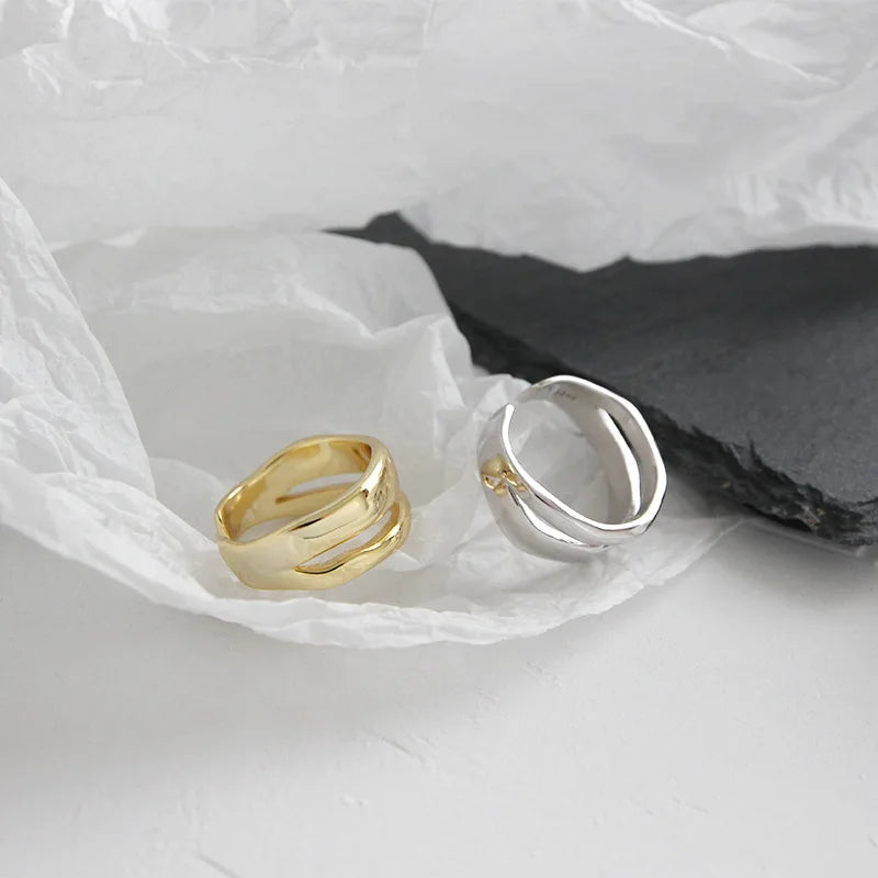 DOUBLE TWIST ADJUSTABLE CIRCLE RINGS