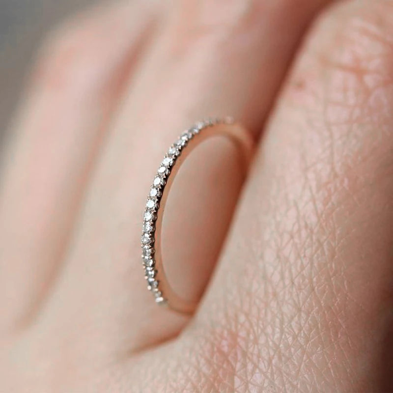 TINY DELICATE PAVE RING