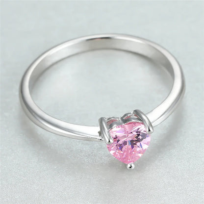 DAINTY PINK CRYSTAL STONE RING