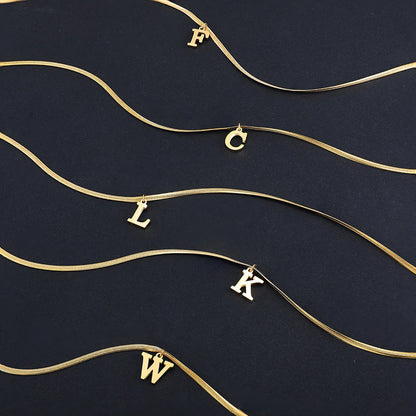 INITIAL GOLD PLATED NECKLACE