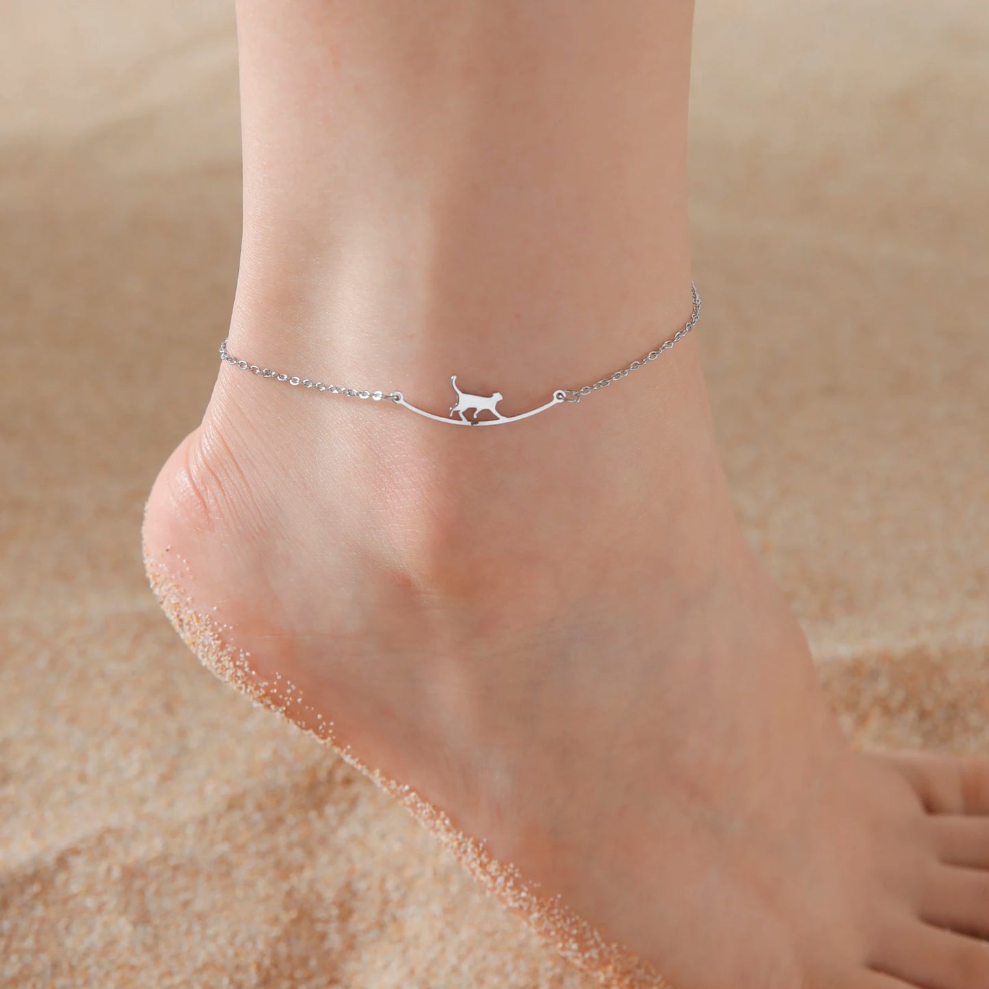 CUTE WALKING CAT ANKLET