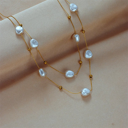 LARGE PEARL PENDANT NECKLACE