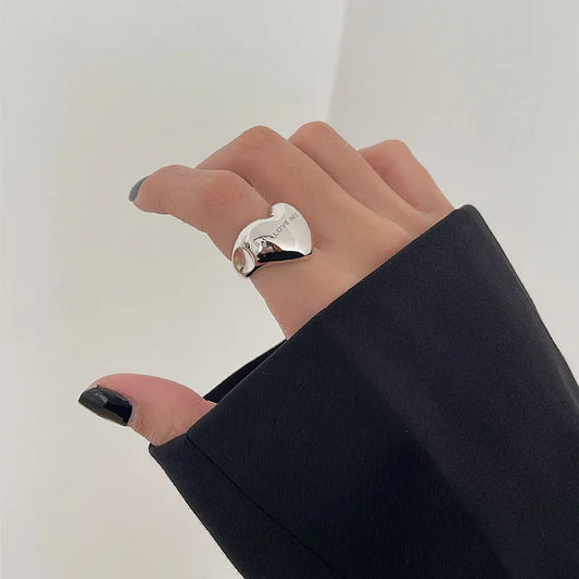 NEW SMOOTH LOVE ME HEART RING