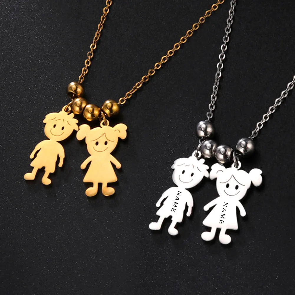 FANIM PERSONALIZED MOTHER BOY GIRL NECKLACE