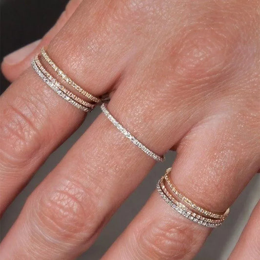 TINY DELICATE PAVE RING