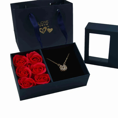 GIFT BOX IMMORTAL FLOWER JEWELRY NECKLACE