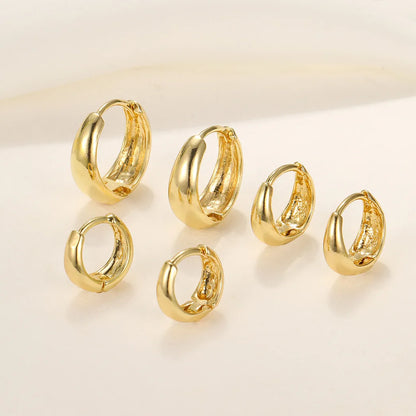 ALLOY SET HUGGIE MINIMALIST EARRINGS 6PCS