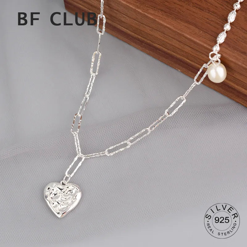 SOILD SPARKING HEART NECKLACE