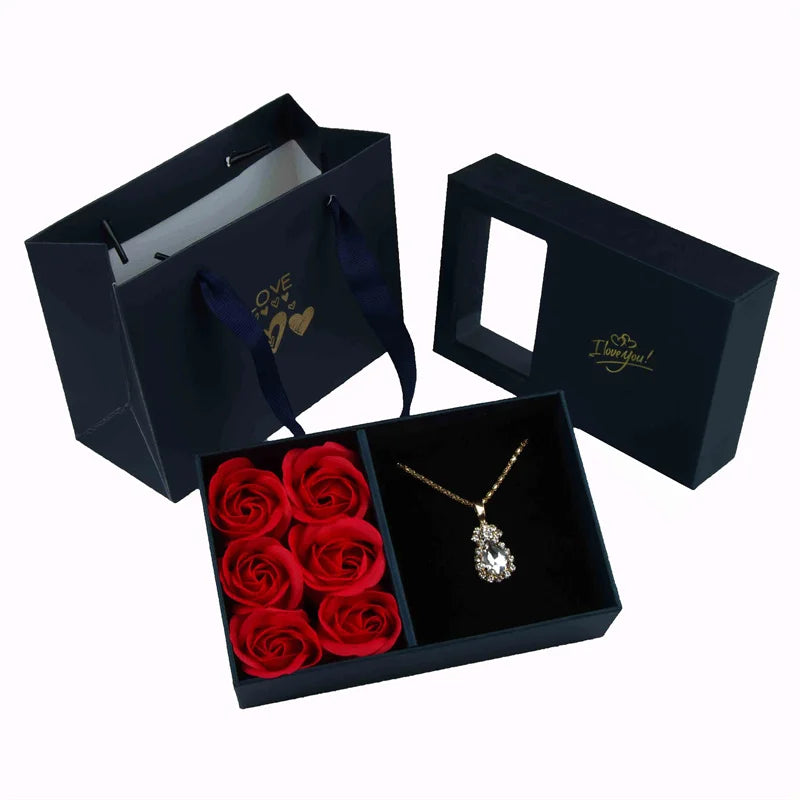 GIFT BOX IMMORTAL FLOWER JEWELRY NECKLACE