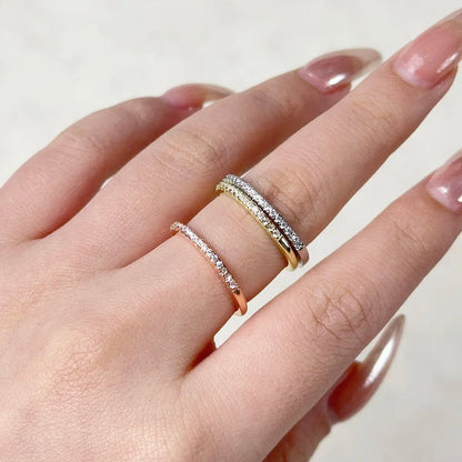 TINY DELICATE PAVE RING