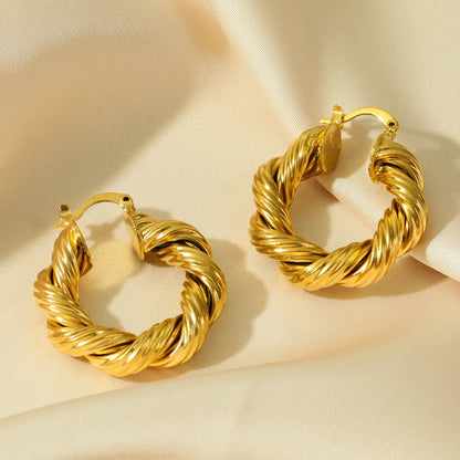 TWIST HOOP EARRINGS