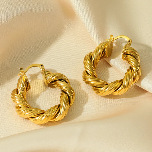 TWIST HOOP EARRINGS