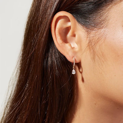 ZIRCON SMALL PEDANT DROP EARRING