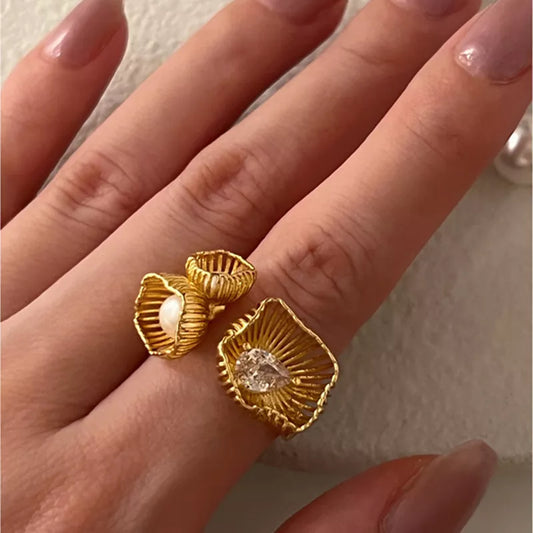 PEARL CREATIVE WINGS DESIGN RING