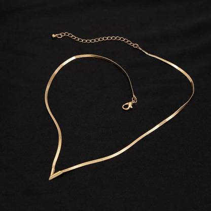 FLAT SNAKE CLAVICLE NECKLACE