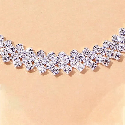 CRYSTAL CUBIC ZIRCONIA ANKLACE